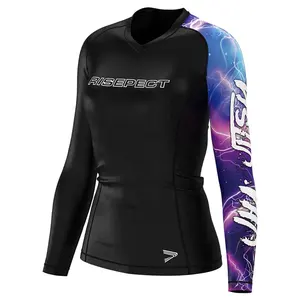 Rise Sportkleding Groothandel Topkwaliteit Dames Meisjes Bjj Mma Jiujitsu Vrouwelijke Rash Guard