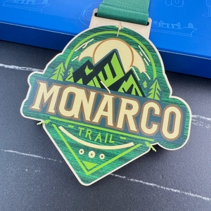 Изготовленный на заказ логотип позолоченный Литой 3d марафонские медали в тяжелой атлетике с тканой лентой - Product Image 5