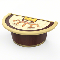 Table de Blackjack de Luxe Ronde en Bois de Qualité Supérieure, Personnalisée, de Grade Casino, pour la Vente en Gros