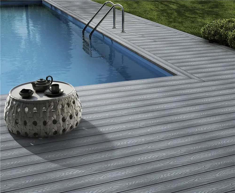 WPC decking ao ar livre, piscina decks wpc