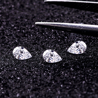 Diamant de laboratoire en forme de poire, couleur D, certifié IGI, CVD HPHT, pierre en vrac, clarté VVS, origine CN, bague personnalisée