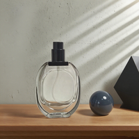 Flacon de parfum vide de luxe personnalisé de 30 ml avec pompe pulvérisatrice, anti-fuite, mini diffuseur, emballage en boîte, impression sur verre