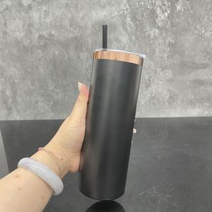 Custom logo 20oz Stainless Steel Vacuum Insulated Travel Mug Laser Engraving Mirror Copper Plated Skinny Tumbler - Product Image 4