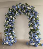 Nouvelle Arche Florale de Style Babysbreath, Composition de Roses en Soie Roses, Chemin de Table Floral Rond, Décoration de Centre de Table de Mariage
