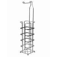 BX Porte-papier hygiénique Stand Distributeur de rouleaux de papier de soie avec étagère pour rangement de salle de bain