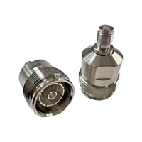 Connecteur RF Coaxial en Laiton 4.3-10/SMA-KK, Adaptateur Connecteur Femelle 4.3-10 vers Femelle SMA