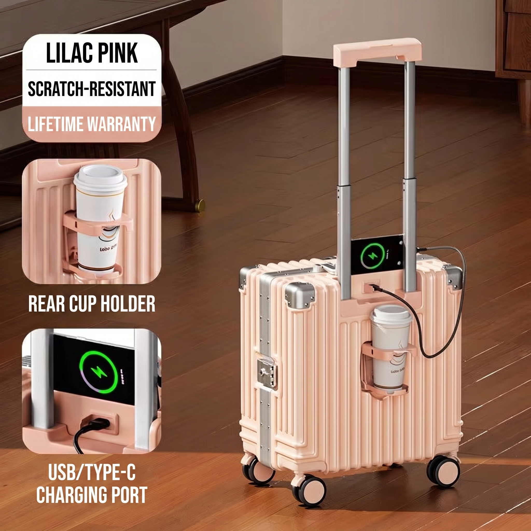 Cherry blossom pink aluminum frame style