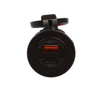 Prise de courant pour voiture 12V 24V 90W, prise étanche, prise USB QC 4.0 PD Type C et QC 3.0, chargeur USB avec double port