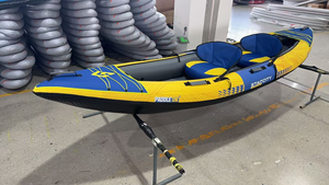 Kayak de pêche <span class=keywords><strong>gonflable</strong></span> de fabrication chinoise 12'<span class=keywords><strong>2</strong></span>''*36''*13'' jaune pour <span class=keywords><strong>2</strong></span> <span class=keywords><strong>personnes</strong></span> avec pagaie en alliage d'aluminium - Product Image 2