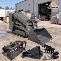 Mini-chargeuse compacte LOGWAY avec système hydraulique 20MPa, haute maniabilité pour l'entretien routier, livraison gratuite