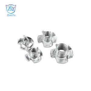 M5/M6/M8/M10/M12 Tuerca de acero de zinc Tuercas en <span class=keywords><strong>T</strong></span> de 4 puntas Tuercas de garra para muebles - Product Image 5