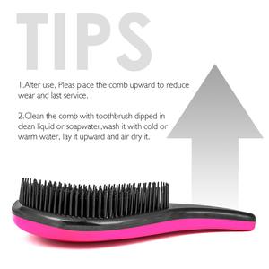 Hot Sale Anti-static Massage Hair <b>Brush</b> Plastic Handle <b>Detangling</b> Hair <b>Brush</b> Wet and Dry Electroplating Color Hair Comb - Product Image 3