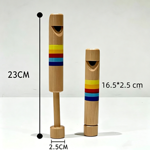 Flauta de Madera Extraíble para Niños, Juguete Musical Educativo, Instrumento de Viento, Flautín de Madera, Ecológico y Hecho a Mano - Product Image 4