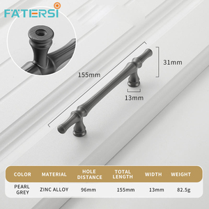 Poignées de tirage en alliage de zinc encastrées, finition laiton brossé vieilli, 64/96mm, anti-collision, pour meubles de cuisine, couleur or rose - Product Image 6