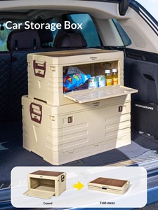 <span class=keywords><strong>Caisse</strong></span> pliable 35L avec couvercle en MDF, boîte de rangement pliable pour le camping, la maison, l'organisation du coffre, bac en <span class=keywords><strong>plastique</strong></span> empilable - Product Image 3