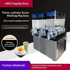 آلة صنع السلاش التجارية ثلاثية الأسطوانات من الفولاذ المقاوم للصدأ من MKK، جهاز تحضير المشروبات الباردة للمكتب، صانع العصائر الأوتوماتيكي - Product Image 4
