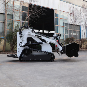 Mini-chargeuse compacte sur chenilles Somate économique, moteur diesel EPA, capacité de la benne de 0,2 m³, garantie de 2 ans, pompe hydraulique PLC, couleur blanche - Product Image 2