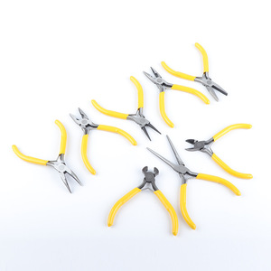 Juego de alicates de joyería Xinrui, 8 piezas, mango amarillo, acero inoxidable, para herramientas de manualidades DIY - Product Image 2
