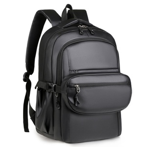 <span class=keywords><strong>Zaino</strong></span> da <span class=keywords><strong>Uomo</strong></span> per Sport all'Aperto con Logo Personalizzato, Borsa per Computer in <span class=keywords><strong>Pelle</strong></span> PU Nera, Impermeabile, per Viaggi d'Affari e Laptop - Product Image 1
