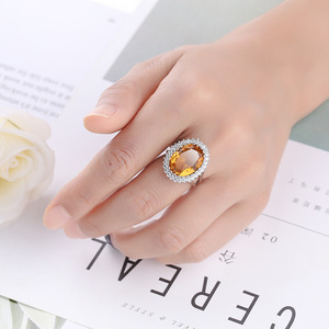 Bague cadeau de fête, offre spéciale, grande bague en cuivre et Zircon - Product Image 1