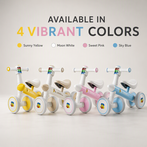 Vélo d'équilibre pour enfants sans pédales, jouet à roulettes pour tout-petits avec roues solides, siège rembourré, repose-pieds antidérapant pour garçons et filles, intérieur et extérieur - Product Image 2