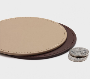 Xinrunjin Logo personnalisé en cuir PU caboteur Simple épais Ins résistant à la chaleur café thé boisson café tasse tapis impression Uv - Product Image 3