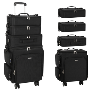 Relavel Trolley Plus Size Cosmetische Case Met 4 Lagen Make-Up Organizer Overmaat Make-Up Reistas Haarstylist Make-Up Hoesje - Product Image 1