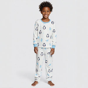 Pyjamas OEM Hongbo pour adolescents Fabricant unisexe Vêtements pour enfants en bambou et viscose coton Vêtements de nuit pour enfants de 4 à 14 ans - Product Image 2