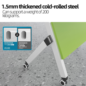 Mesas de Escritório Portáteis Módulo de Mobiliário de Escritório em Madeira Mesa Dobrável para Funcionários Mesa de Conferência para Sala de Treinamento - Product Image 4