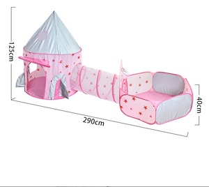 Tente de jeu pliable 3-en-1 légère pour enfants, pour intérieur et extérieur, avec tunnel de ramper pour bébé - Vente en gros - Product Image 3