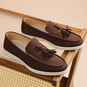 Mocasines informales para hombre, zapatos sin cordones con borlas, calzado cómodo de caña baja para uso diario - Product Image 6
