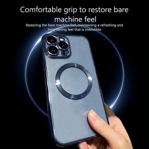 Cargador inalámbrico magnético contraportada TPU funda de teléfono de carga para iPhone 14 Pro Max funda de Metal - Product Image 3