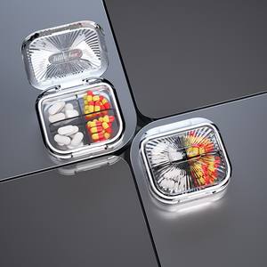 Boîte à pilules légère et étanche, 4 compartiments, 6 compartiments, grande capacité, mini organisateur de pilules portable pour <span class=keywords><strong>voyage</strong></span>, conteneur de rangement quotidien pour pilules - Product Image 4