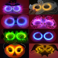 Ensemble de lunettes lumineuses fantaisie, bracelet et collier lumineux pour Halloween et Noël