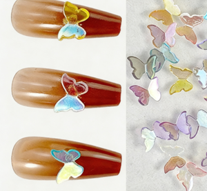 Charmes pour ongles en forme de papillon Aurora 3D, 30 pièces, décorations pour ongles en plastique scintillant, accessoires de <span class=keywords><strong>manucure</strong></span> en acrylique pour <span class=keywords><strong>salon</strong></span> DIY - Product Image 4
