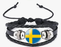 Événements sportifs produit Football joyeux Fans Bracelet coque de téléphone tricot chapeau étiquette Suède drapeaux nationaux