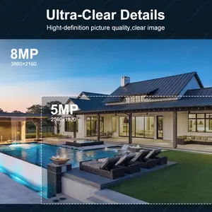 Innotronik CamhiPro应用圆顶摄像机双向音频8MP固定迷你PTZ户外安全摄像机红外夜视智能生活 - Product Image 6