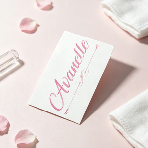 Carte en papier blanc personnalisée, impression personnalisée, laminage imperméable pour carte de remerciement de marque cosmétique - Product Image 3