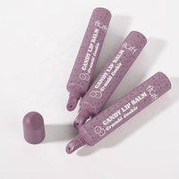 Tube de baume à lèvres personnalisable 2-en-1, tubes de crème pour les yeux et blush, matériaux biodégradables, tube cosmétique en plastique pour gloss à lèvres