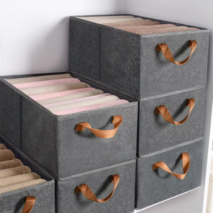 منظم ملابس بأدراج، حقائب تخزين لغرفة المعيشة، تصميم حديث بإطار فولاذي ولوح بولي بروبيلين، قابل للطي ثلاثي الأبعاد - Product Image 1