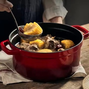 Nồi gang tráng men YY, phù hợp với bếp từ và bếp gas, nồi hầm gang tráng men chống dính, nồi nấu cháo gang tráng men - Product Image 4