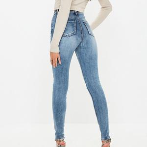 Jeans Blu Sexy a Basso Prezzo, Produzione Personalizzata all'Ingrosso, Nuovo Design, Nuovi Arrivi, Eleganti Jeans a Sigaretta OEM Cina con Tasche per Donne - Product Image 5