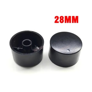 2 boutons d'amplificateur 28x18mm, trou intérieur 6mm, en plastique DIY, pour contrôle du volume audio domestique, 28mm - Product Image 1
