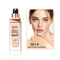 Fond de teint liquide longue tenue, résistant à la transpiration, couvrance totale, contrôle du sébum, base hydratante naturelle, idéal pour les peaux grasses