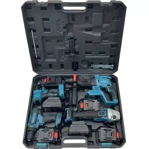 Nouvel ensemble d'outils électriques 21V 4 pièces avec perceuse à percussion, clé à chocs, coffret en aluminium et autres outils électriques W - Product Image 5