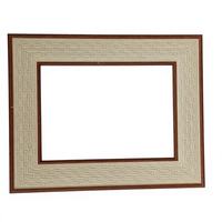 Cadres photo texturés personnalisés avec logo, en bois, motif tressé côtelé cuivre doré, vente en gros pour la décoration intérieure et l'approvisionnement de marques