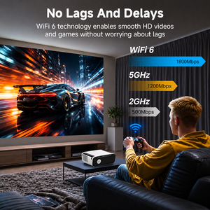 Máy chiếu 4K Ultra HD ban ngày 18500 lumens, máy chiếu phim thông minh, hỗ trợ NFC Screencast, HDR, WiFi 6, RJ45 LAN, chơi game, sử dụng ngoài trời và trong nhà - Product Image 5