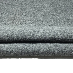 Tissu de costume en laine uni grossier élastique simple face tissu de laine tricoté gris - Product Image 3