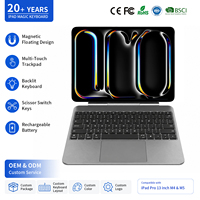Clavier Magique en Aluminium pour iPad Pro 13 Pouces M4 M5 avec Clavier Sans Fil à Pavé Tactile 78 Touches et Support Magnétique Flottant