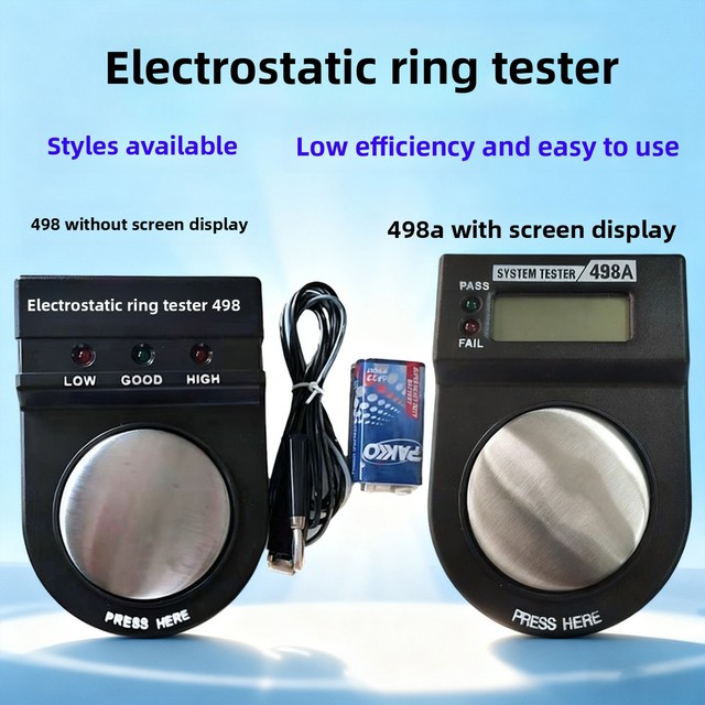 ESD Anti-static Wrist Strap Tester Wristband Resistance Monitor with Alarm 0.1kg Lightweight Made in China